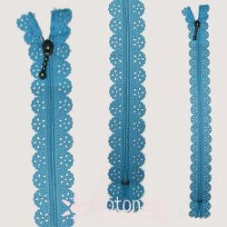 Novelty zipper 22 cm - Light blue