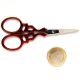 Decorated embroidery scissors - Red filigree