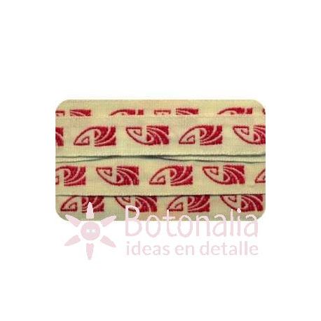 Sajou - Embroidered Ribbon Art Deco in red