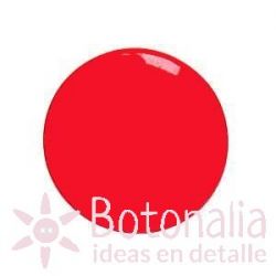 Botón rojo liso 15 mm