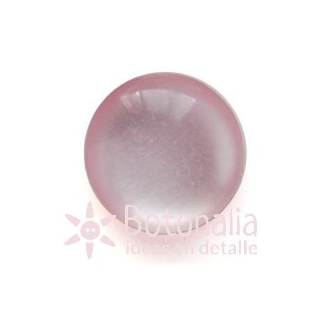 Polished cabochon with shank in pink