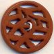 Classic round button carved with curve geometric design