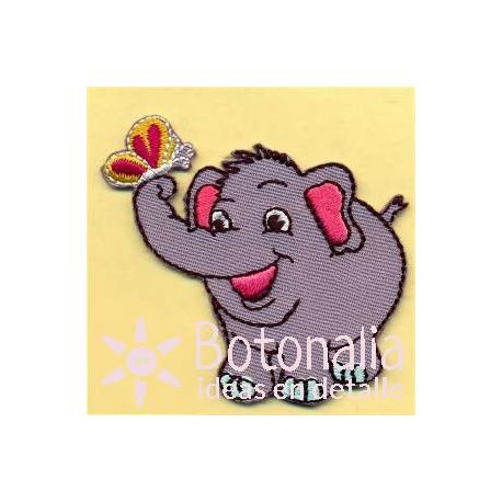 Little elephant with butterfly