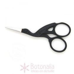Decorated embroidery scissors - Black Stork