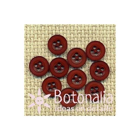 10 maroon buttons 10 mm